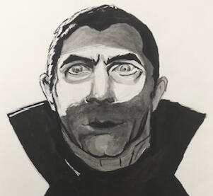 &quot;Dracula&quot;. Ink illustration, completed for Inktober 2020. 5.5in x 8.5in