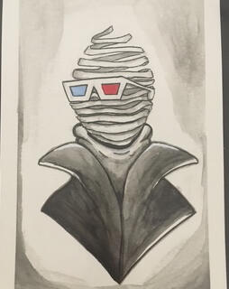 Untitled. Watercolor/Ink illustration, completed for Inktober 2020. 5.5in x 8.5in
