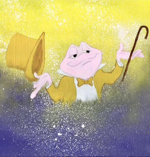 New Year, New Toad. Acrylic painting. 12x12.
