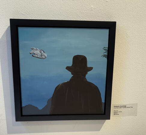 I&#39;ve Got a Bad Feeling About This. Acrylic painting. 12 x 12. On display at CityArts in Downtown Orlando.