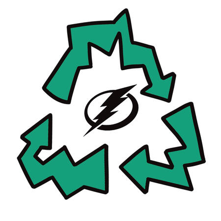 Unused recycling themed puck concept for Tampa Bay Lightning artist contest. Digital Illustration.